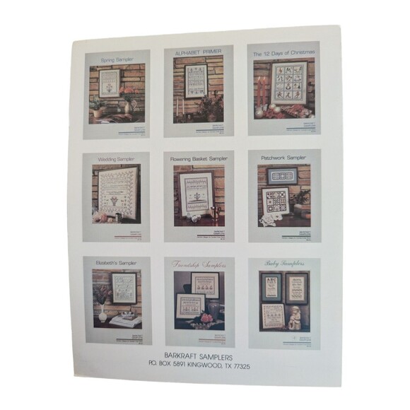 Barkraft Samplers Classic Sampling Counted Cross Stitch Charts Heirloom Designs - Picture 2 of 3